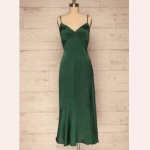 NWT La Petite Garconne Athy Midi Dress in Green
